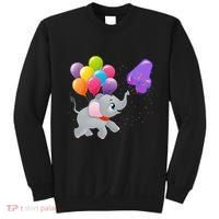 Elephant 4 Years Old Zoo Animals 4th Birthday Sweatshirt thumb 0