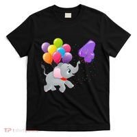 Elephant 4 Years Old Zoo Animals 4th Birthday T-Shirt thumb 0