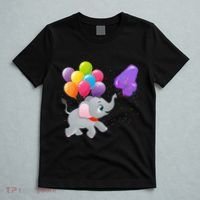 Elephant 4 Years Old Zoo Animals 4th Birthday T-Shirt thumb 5
