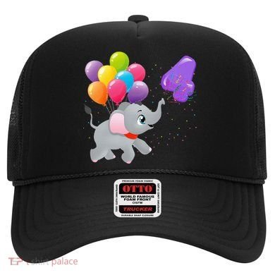 Elephant 4 Years Old Zoo Animals 4th Birthday Hat