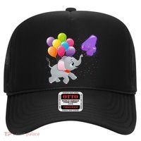 Elephant 4 Years Old Zoo Animals 4th Birthday Hat thumb 0