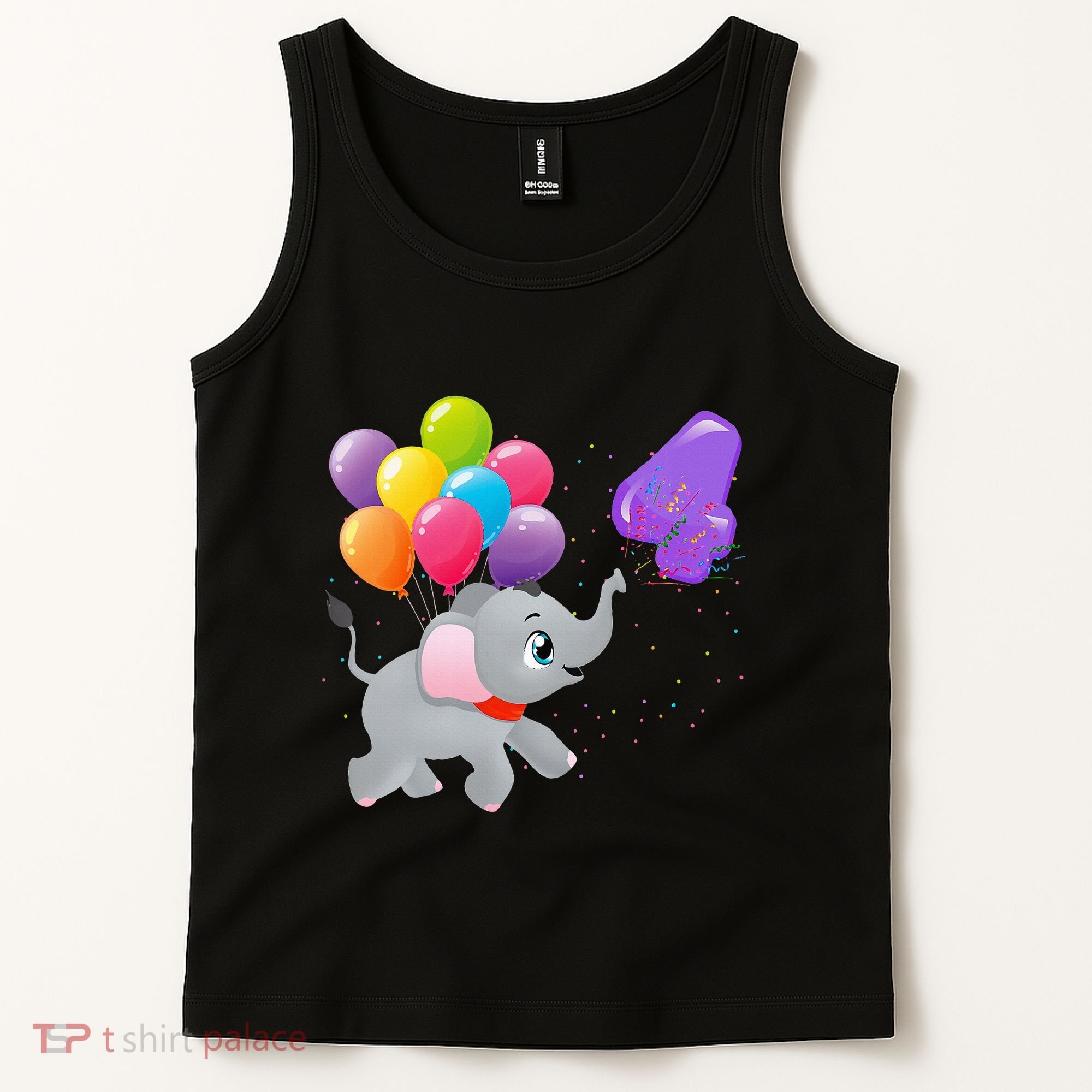 Elephant 4 Years Old Zoo Animals 4th Birthday Tank Top