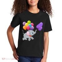 Elephant 4 Years Old Zoo Animals 4th Birthday Kids T-Shirt thumb 2