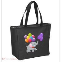 Elephant 4 Years Old Zoo Animals 4th Birthday Tote Bag thumb 2