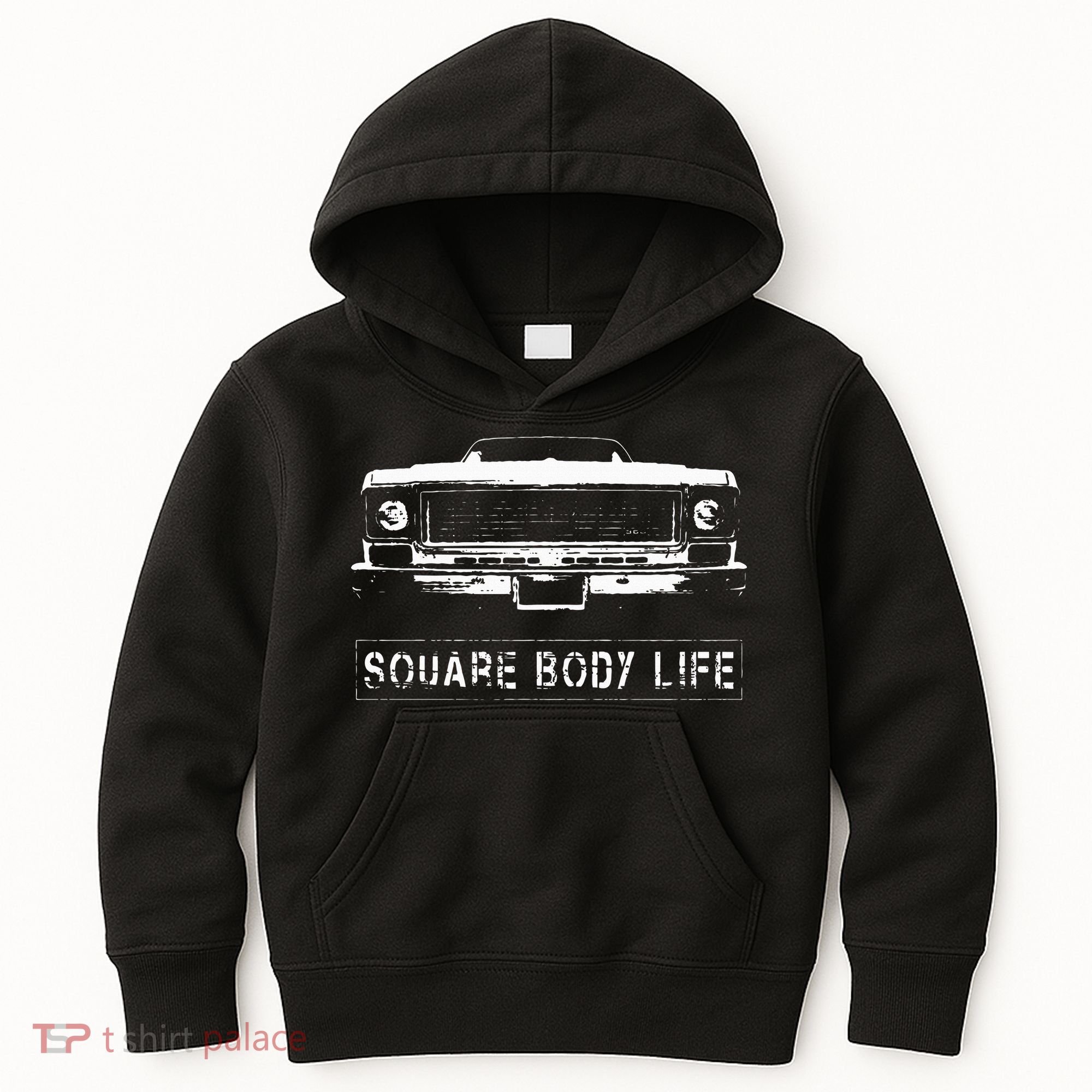 Early 70s Square Body Squarebody Truck Kids Hoodie