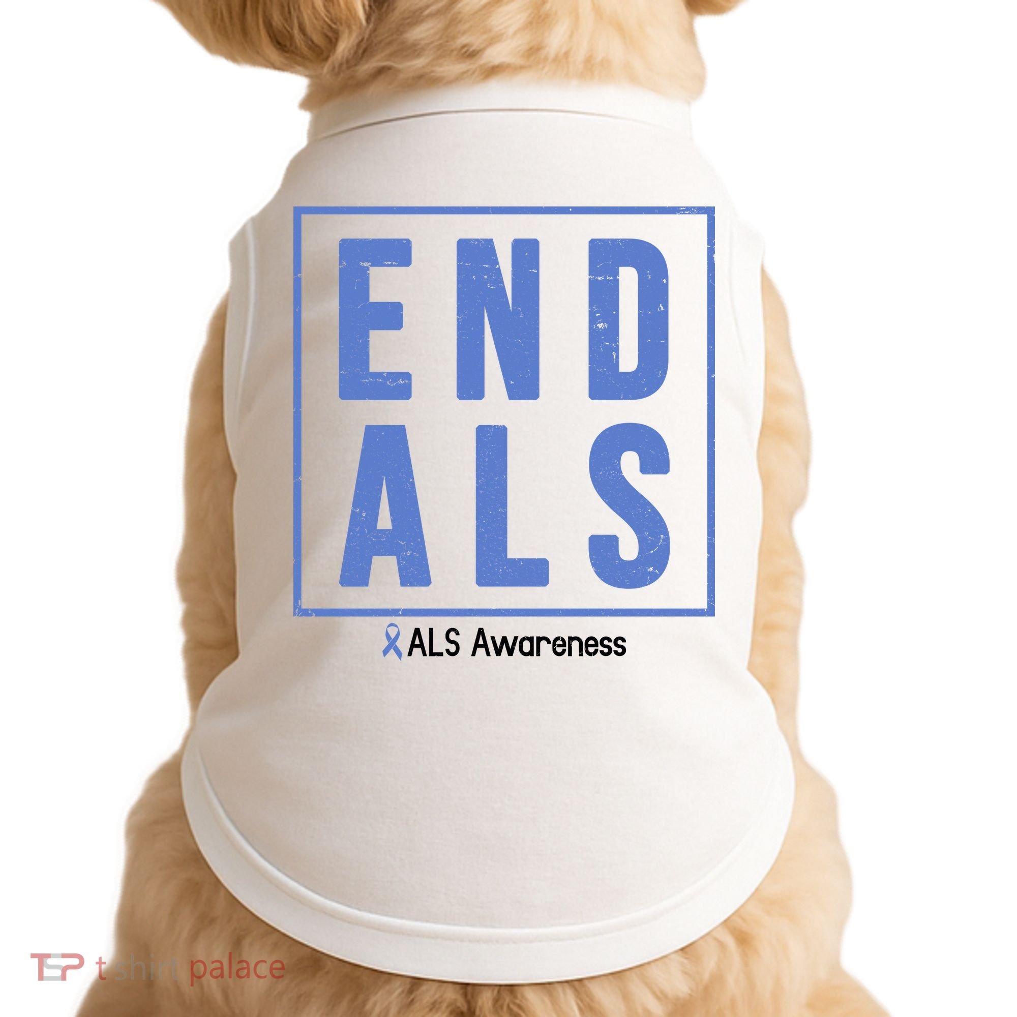 End Als Awareness Ribbon Doggie Tank