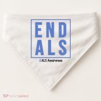 End Als Awareness Ribbon USA-Made Doggie Bandana thumb 0