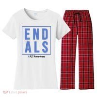 End Als Awareness Ribbon Women's Flannel Pajama Set thumb 0