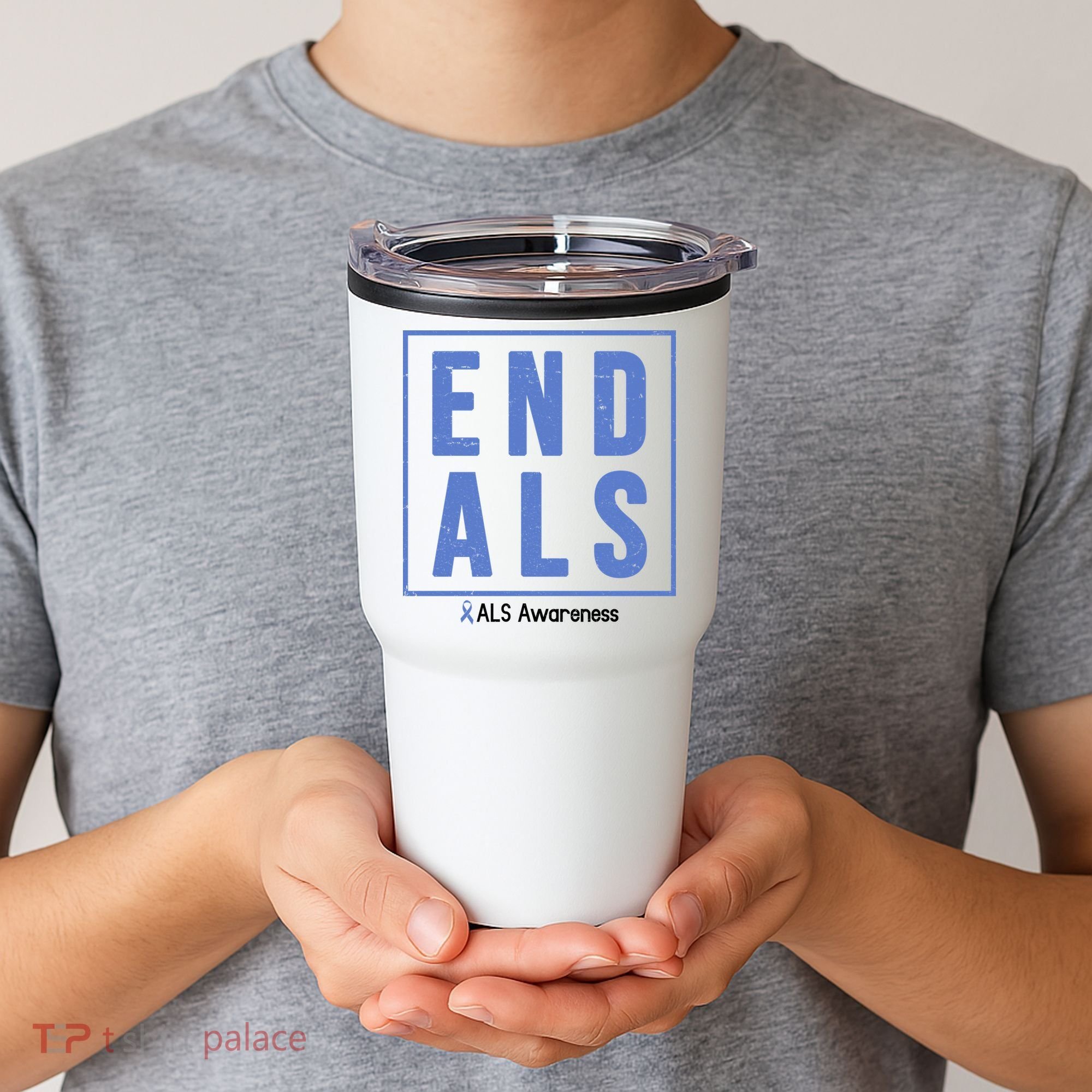 End Als Awareness Ribbon Tumbler