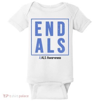 End Als Awareness Ribbon Baby Bodysuit