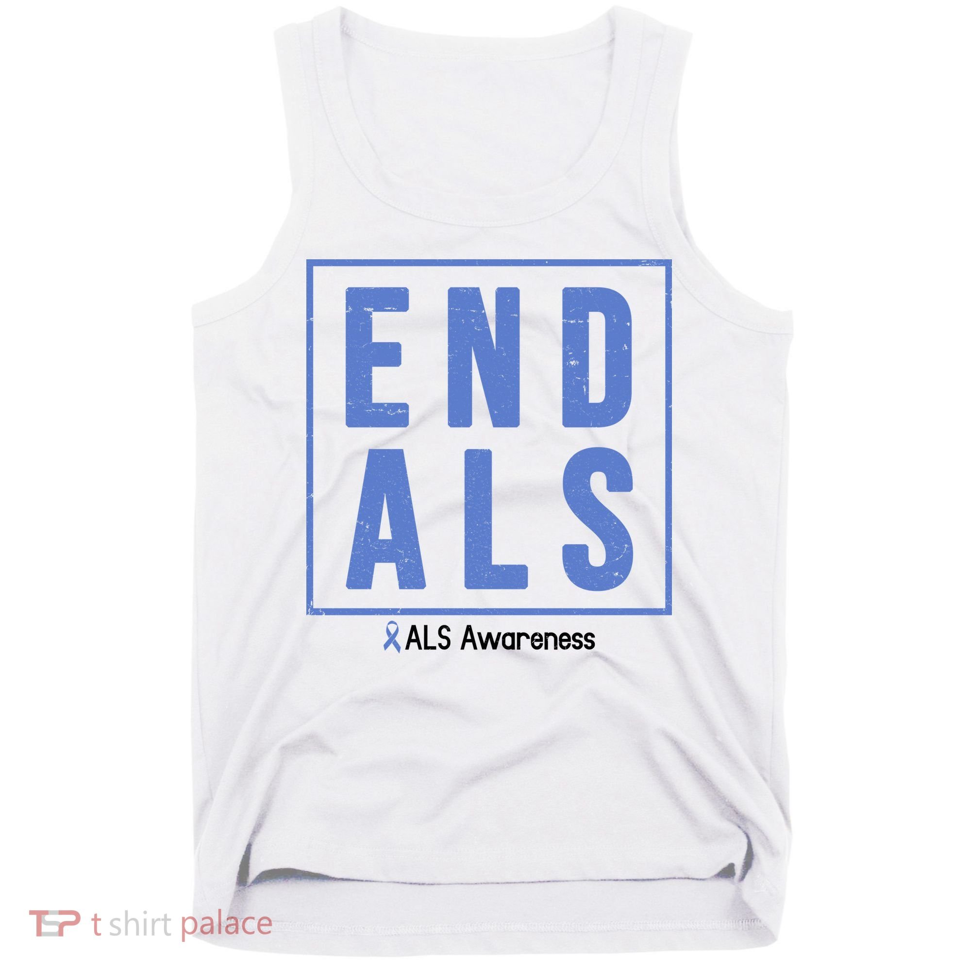 End Als Awareness Ribbon Tank Top
