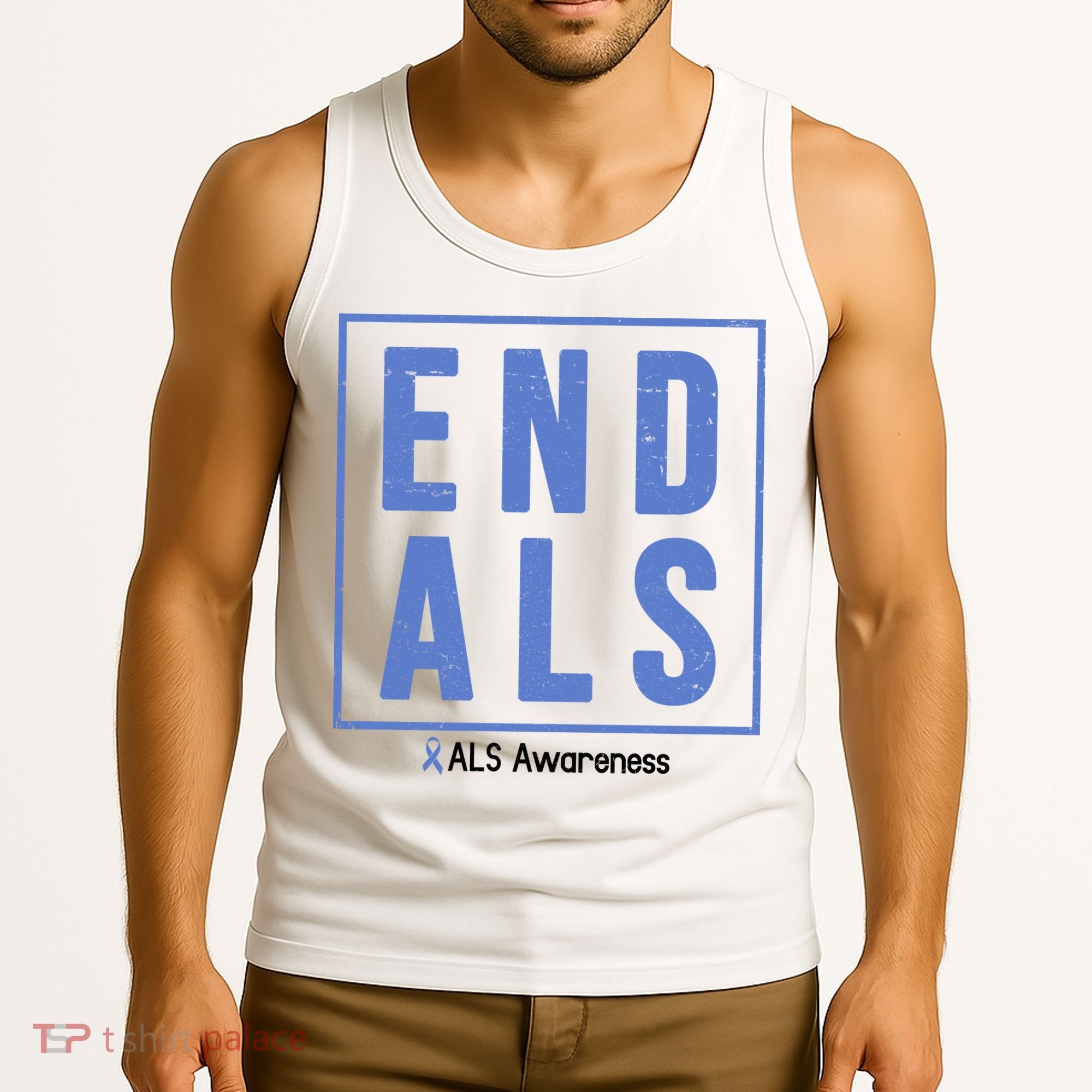 End Als Awareness Ribbon Tank Top