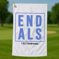 End Als Awareness Ribbon Golf Towel thumb 1