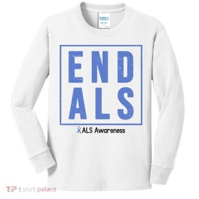 End Als Awareness Ribbon Kids Long Sleeve Shirt