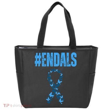 End Als Awareness Support Butterfly Ribbon Tote Bag