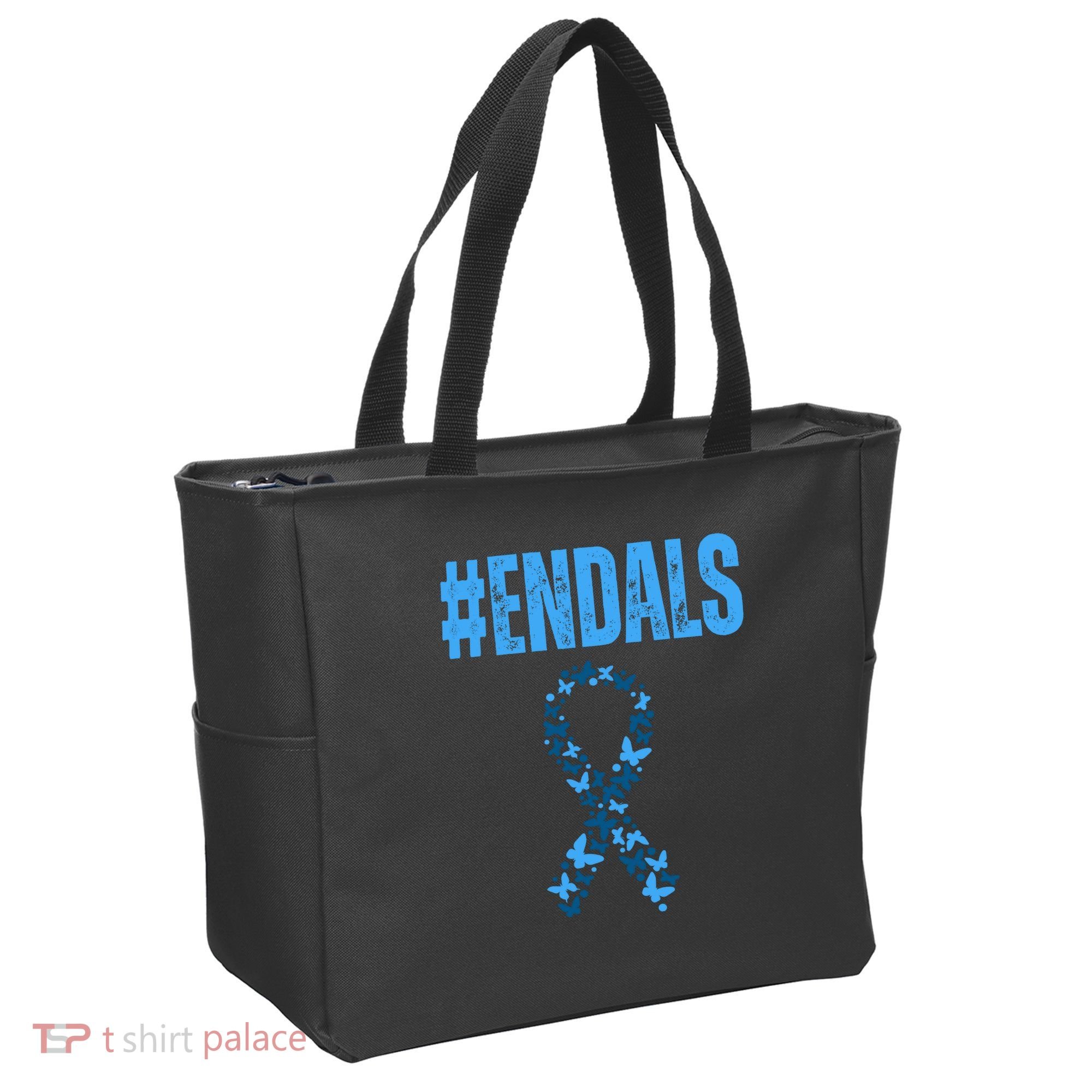 End Als Awareness Support Butterfly Ribbon Tote Bag