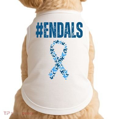 End Als Awareness Support Butterfly Ribbon Doggie Tank