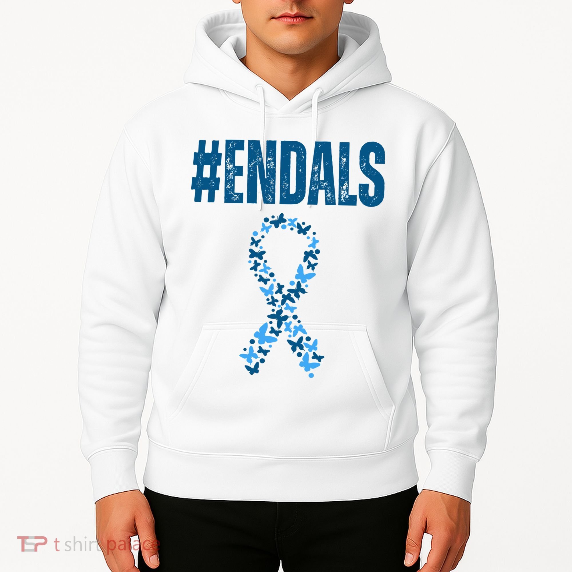 End Als Awareness Support Butterfly Ribbon Hoodie