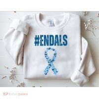 End Als Awareness Support Butterfly Ribbon Sweatshirt thumb 2