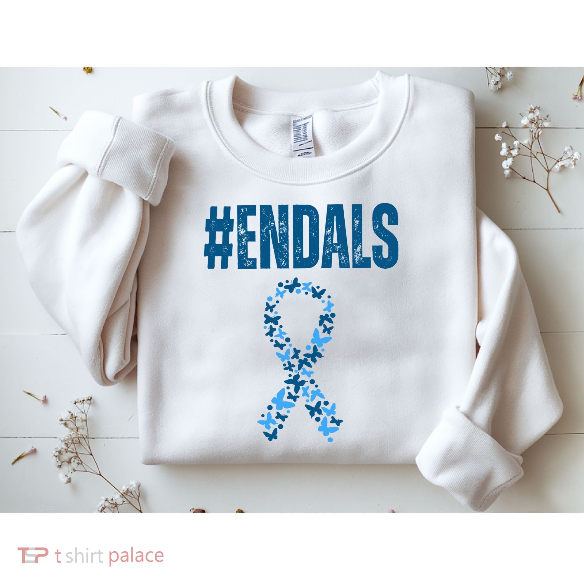 End Als Awareness Support Butterfly Ribbon Sweatshirt