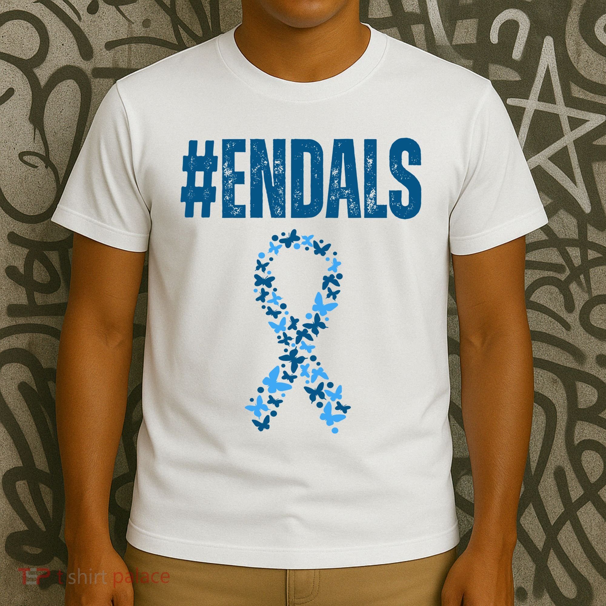 End Als Awareness Support Butterfly Ribbon T-Shirt