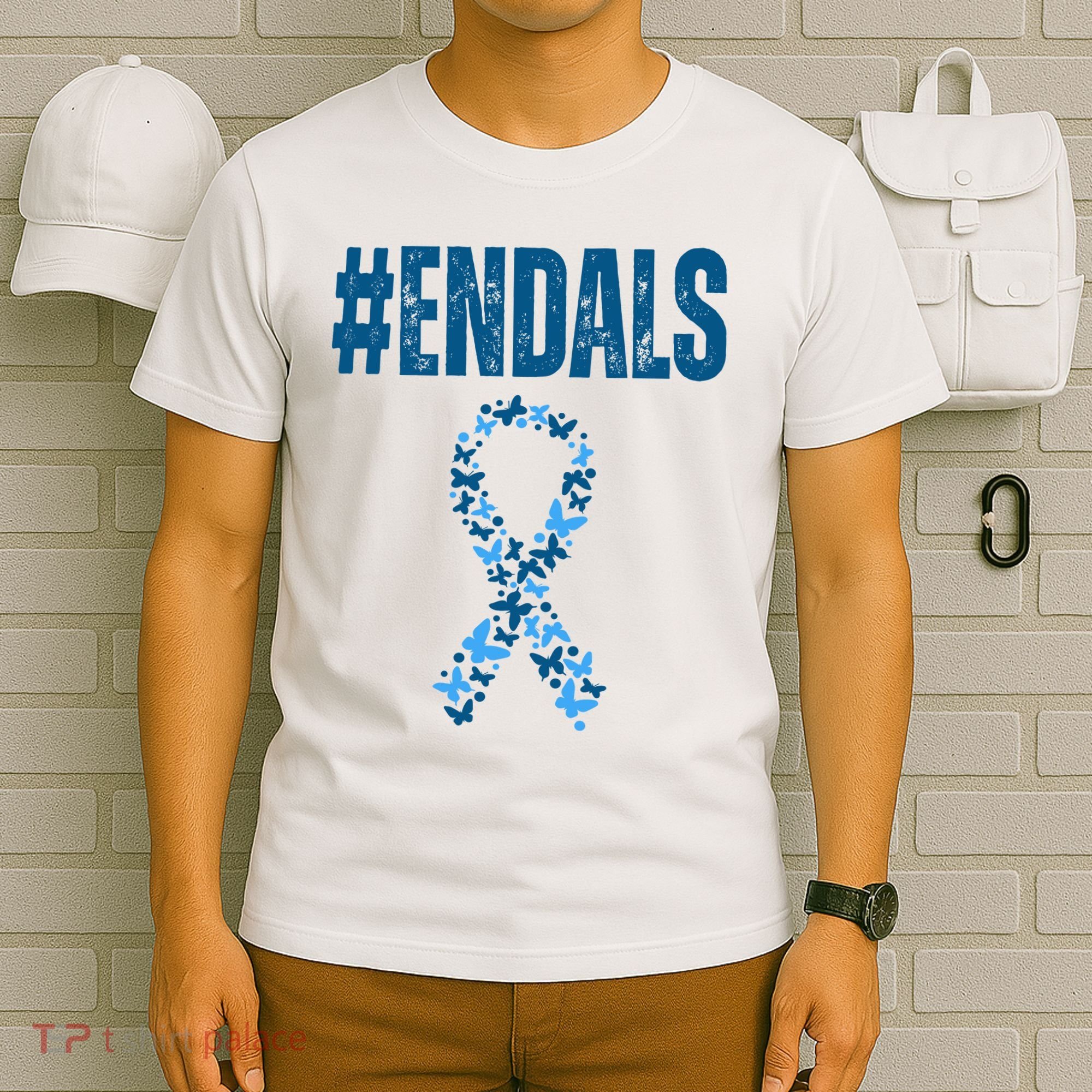 End Als Awareness Support Butterfly Ribbon T-Shirt
