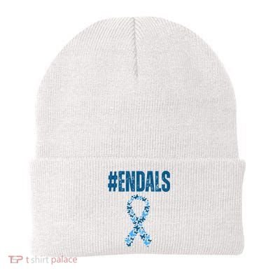 End Als Awareness Support Butterfly Ribbon Beanie