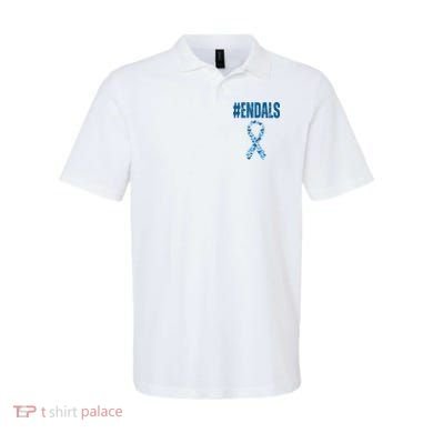 End Als Awareness Support Butterfly Ribbon Polo
