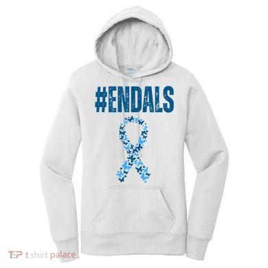End Als Awareness Support Butterfly Ribbon Women's Hoodie