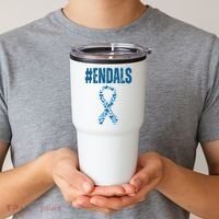 End Als Awareness Support Butterfly Ribbon Tumbler thumb 2