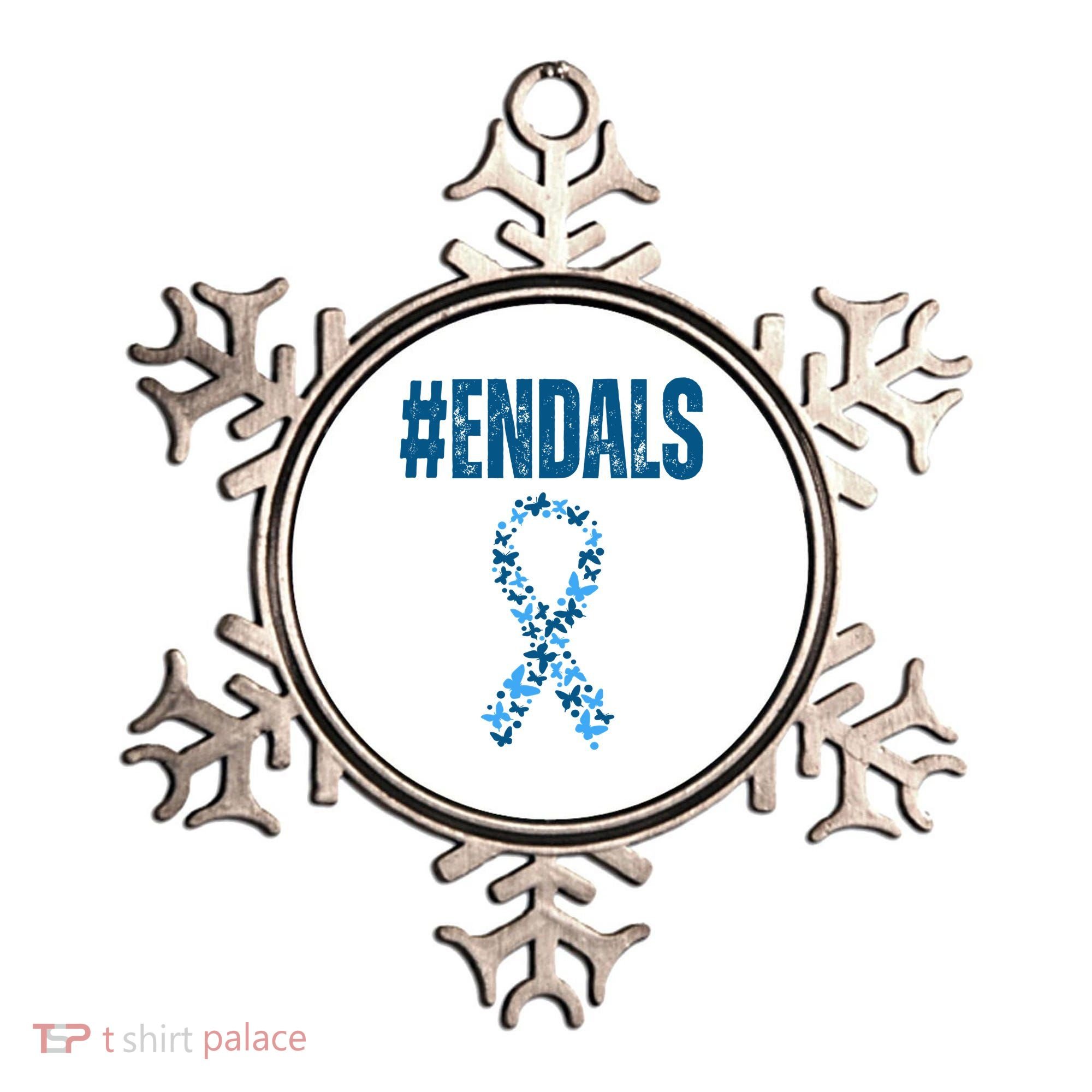 End Als Awareness Support Butterfly Ribbon Ornament
