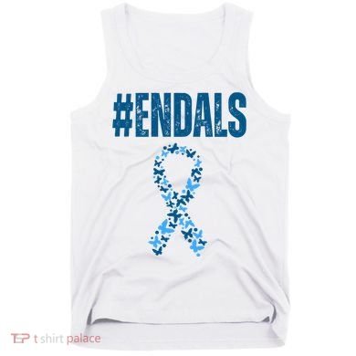 End Als Awareness Support Butterfly Ribbon Tank Top