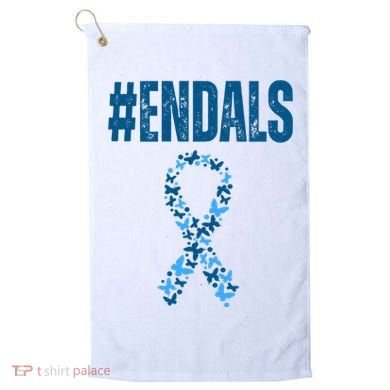 End Als Awareness Support Butterfly Ribbon Golf Towel