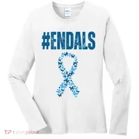 End Als Awareness Support Butterfly Ribbon Women's Long Sleeve Shirt thumb 0