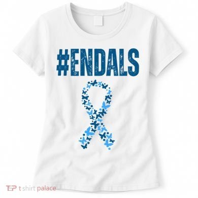 End Als Awareness Support Butterfly Ribbon Women's T-Shirt