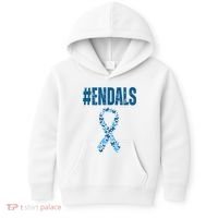 End Als Awareness Support Butterfly Ribbon Kids Hoodie thumb 0