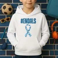 End Als Awareness Support Butterfly Ribbon Kids Hoodie thumb 2