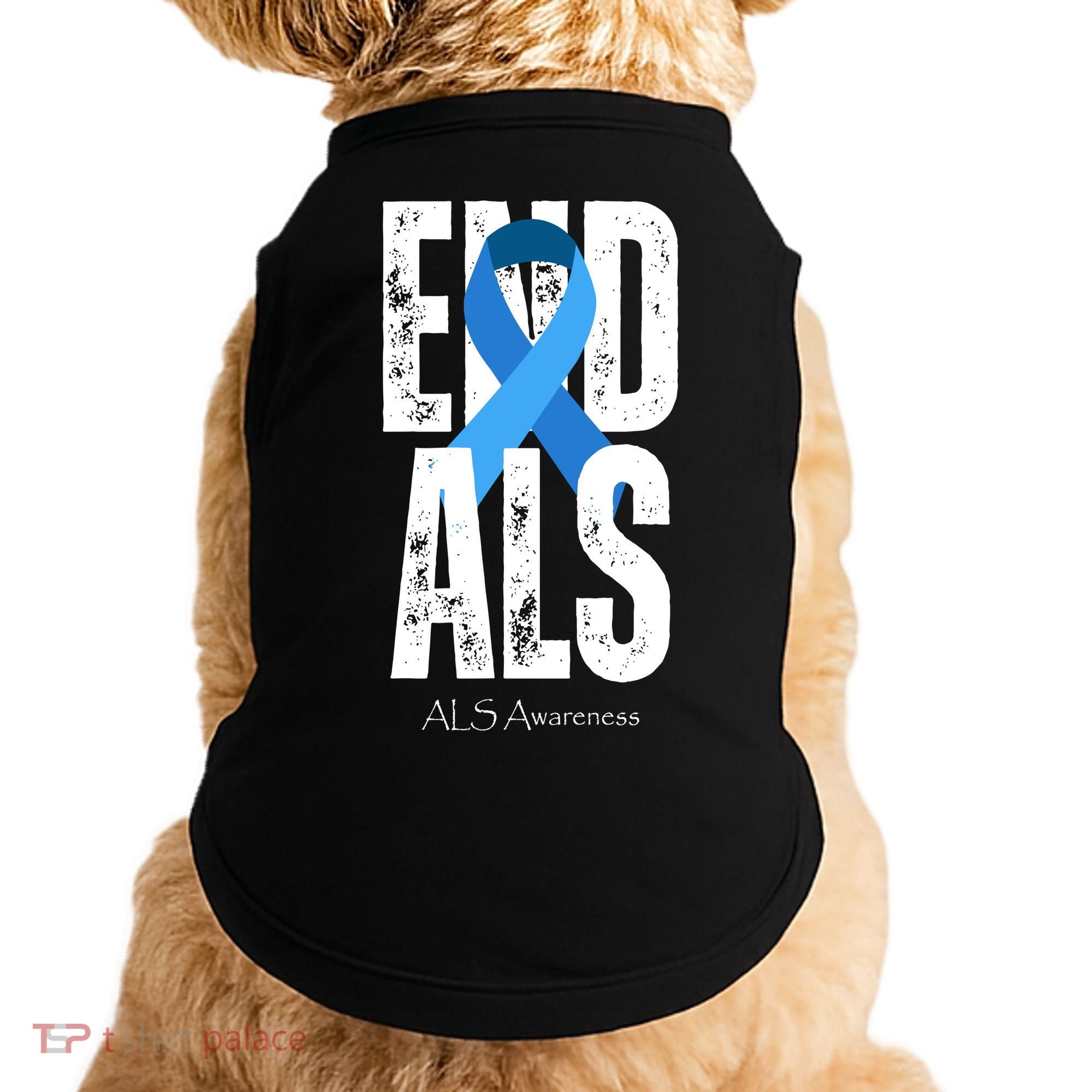 End Als Awareness Month Ribbon Doggie Tank