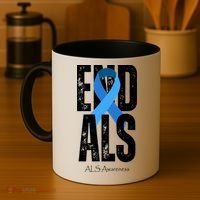End Als Awareness Month Ribbon Coffee Mug thumb 4
