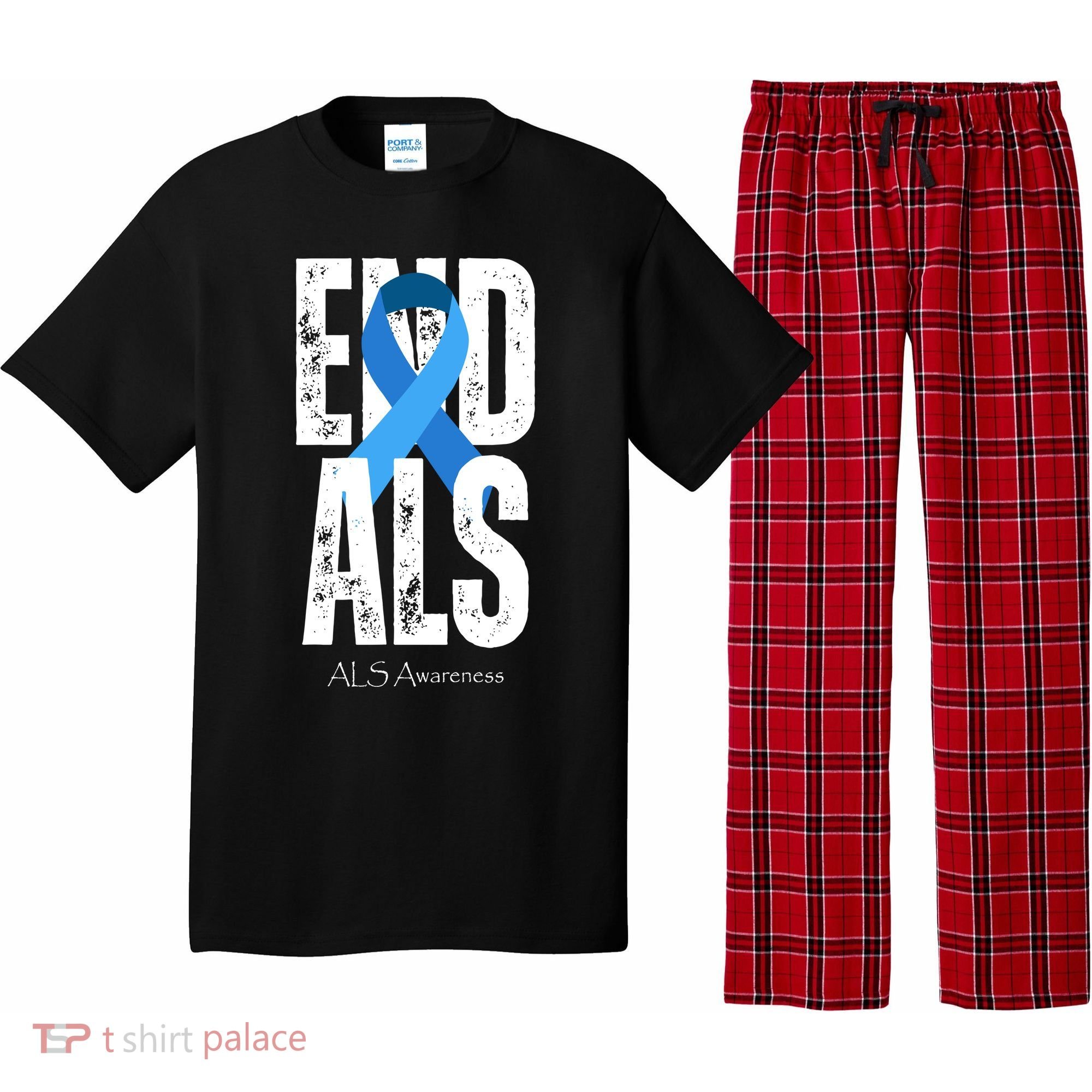 End Als Awareness Month Ribbon Pajama Set
