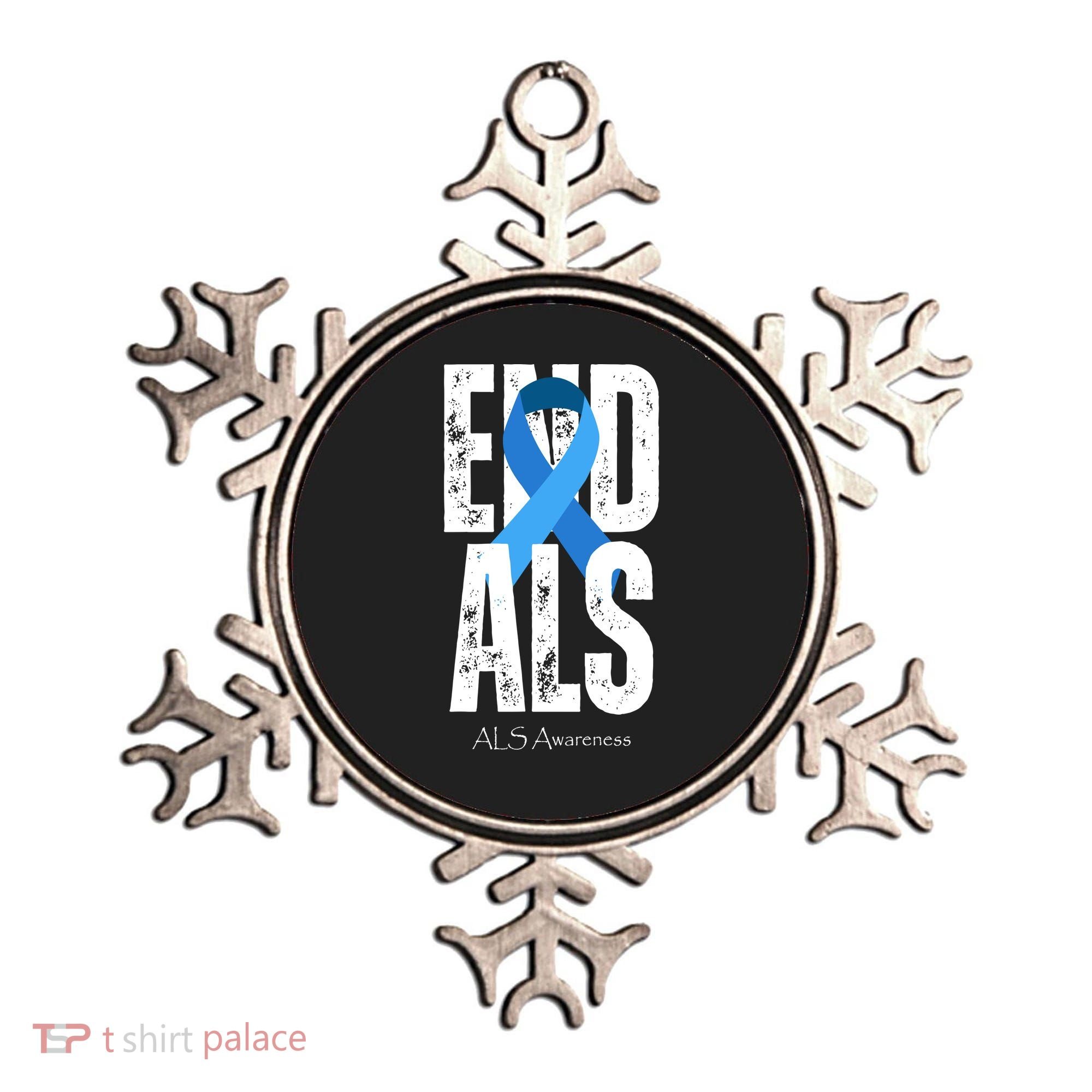 End Als Awareness Month Ribbon Ornament