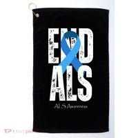 End Als Awareness Month Ribbon Golf Towel thumb 0