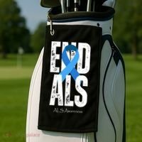 End Als Awareness Month Ribbon Golf Towel thumb 2