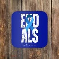 End Als Awareness Month Ribbon Coaster thumb 0