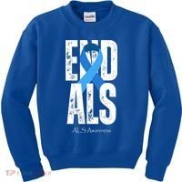 End Als Awareness Month Ribbon Kids Sweatshirt thumb 0