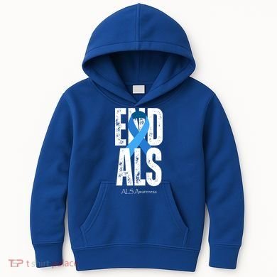 End Als Awareness Month Ribbon Kids Hoodie