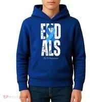 End Als Awareness Month Ribbon Kids Hoodie thumb 4