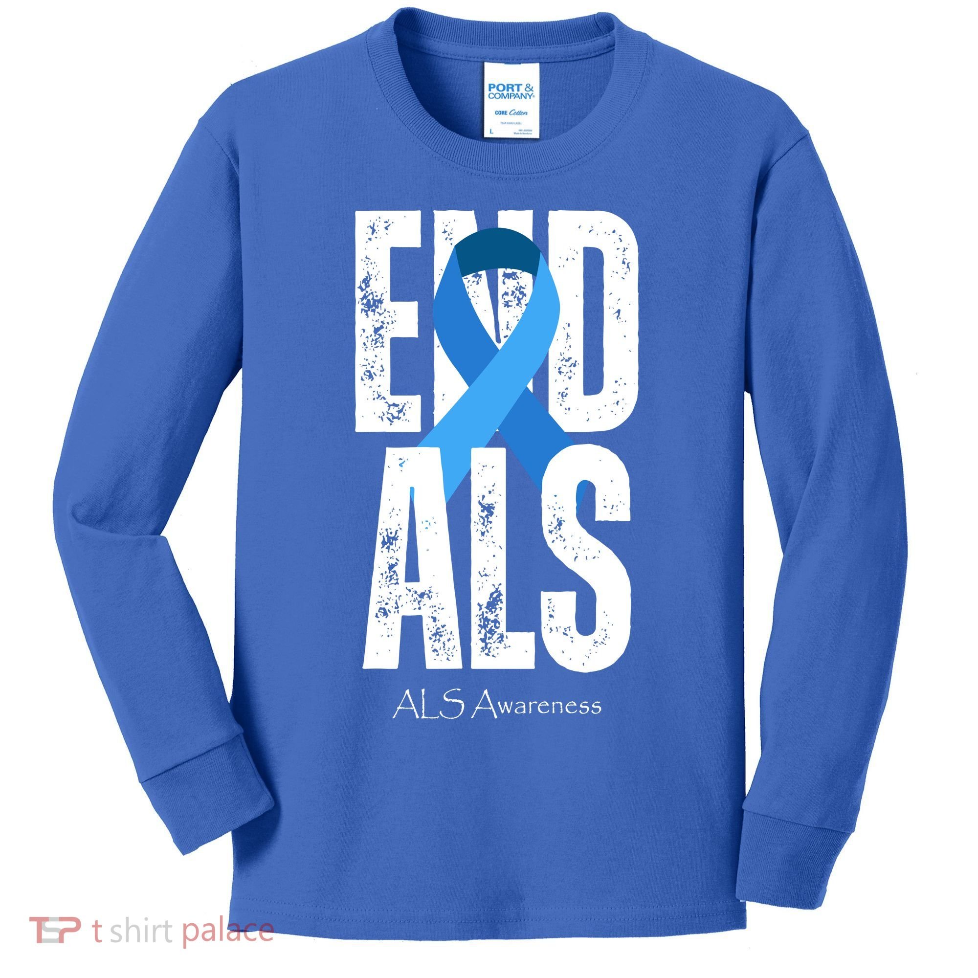 End Als Awareness Month Ribbon Kids Long Sleeve Shirt