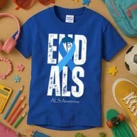 End Als Awareness Month Ribbon Kids T-Shirt thumb 3