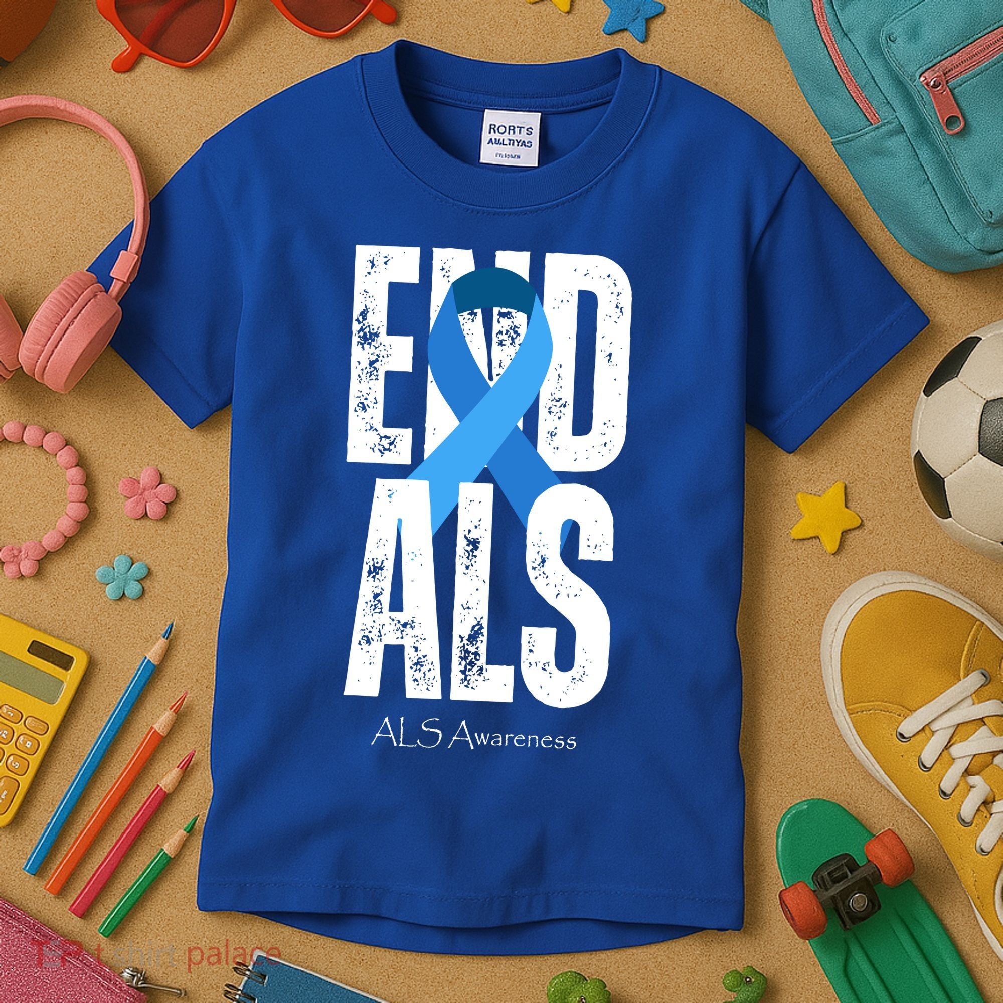 End Als Awareness Month Ribbon Kids T-Shirt